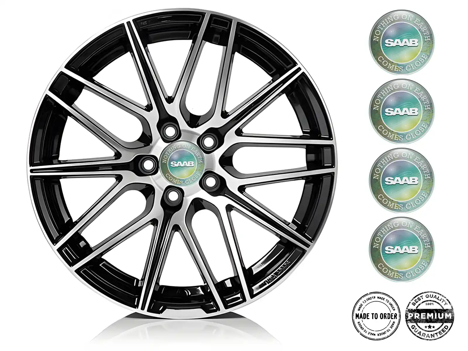Saab Nabenaufkleber Design Harzemblem-Labels